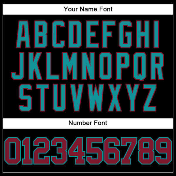 Custom Black Crimson-Teal Mesh Authentic Throwback Baseball Jersey