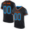 Black2237_ceb403f1-aaa5-4c31-a21a-00fa036f7b34 Custom Black Blue-Orange Mesh Authentic Throwback Football Jersey