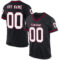 Black2241 Custom Black White-Maroon Mesh Authentic Throwback Football Jersey