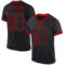 Black2262 Custom Black Red Mesh Authentic Throwback Football Jersey