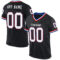 Custom Black Royal-Red Mesh Authentic Throwback Football Jersey