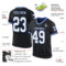 Custom Black White-Royal Mesh Authentic Throwback Football Jersey