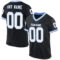 Black2268 Custom Black White-Light Blue Mesh Authentic Throwback Football Jersey