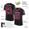 Custom Black Maroon-White Mesh Authentic Throwback Football Jersey
