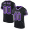 Black2278 Custom Black Purple-White Mesh Authentic Throwback Football Jersey