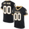 Black2280 Custom Black White-Old Gold Mesh Authentic Throwback Football Jersey