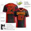 Custom Black Red-Yellow Authentic Football Jersey