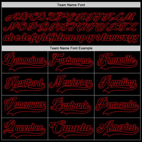 Custom Black Red Hockey Lace Neck Jersey