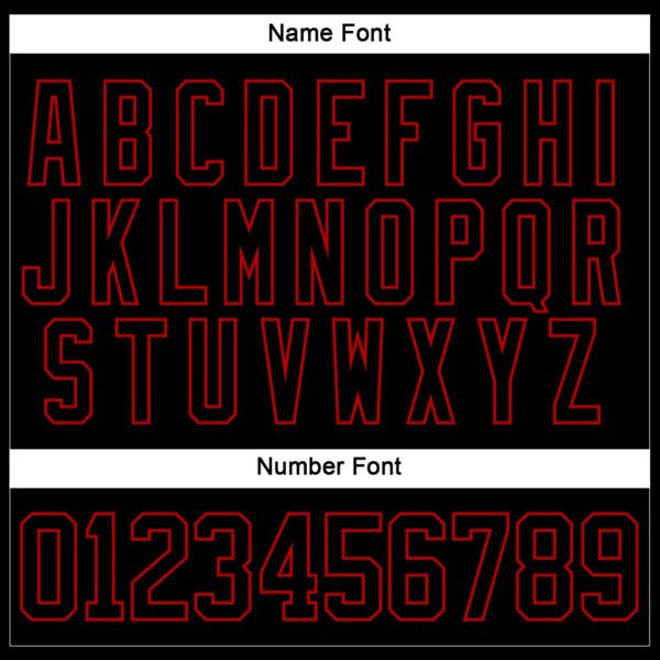 Custom Black Red Hockey Lace Neck Jersey