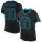 Black2376 Custom Black Teal Mesh Authentic Throwback Football Jersey