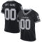 Black2380 Custom Black Gray Mesh Authentic Throwback Football Jersey