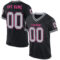 Black2382 Custom Black Gray-Pink Mesh Authentic Throwback Football Jersey
