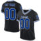 Custom Black Royal-White Mesh Authentic Throwback Football Jersey