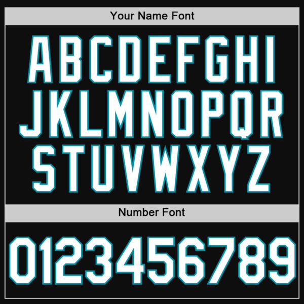 Custom Black White-Teal Authentic Throwback Baseball Jersey