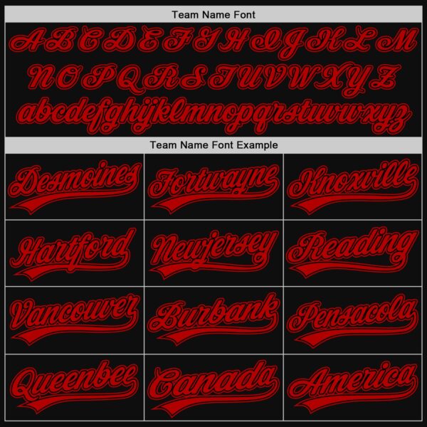 Custom Black Red Authentic Throwback Baseball Jersey