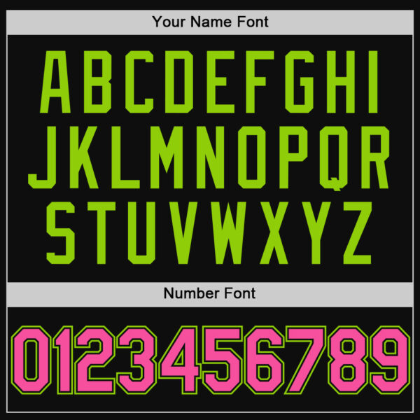 Custom Black Pink-Neon Green Authentic Throwback Baseball Jersey