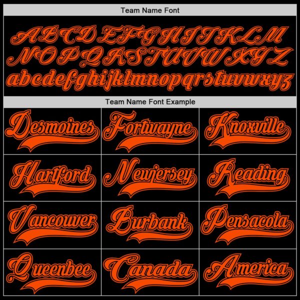 Custom Black Orange Hockey Jersey