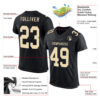Custom Black Cream Mesh Authentic Football Jersey