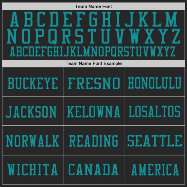 Custom Black Teal Mesh Authentic Football Jersey