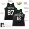 Custom Black White Authentic Throwback Basketball Jersey