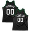 Custom Black White Authentic Throwback Basketball Jersey