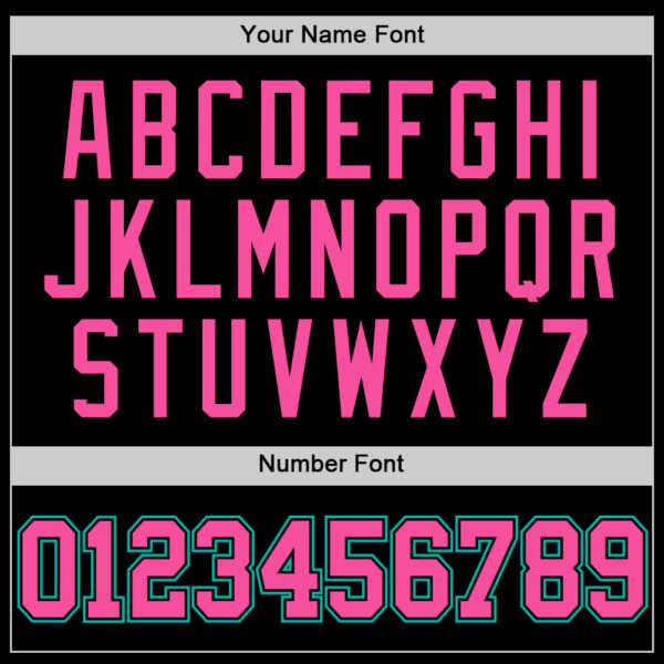 Custom Black Pink Aqua-White Authentic Throwback Basketball Jersey