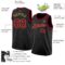 Custom Black Maroon-Old Gold Authentic Basketball Jersey