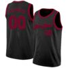 Custom Black Maroon Authentic Basketball Jersey