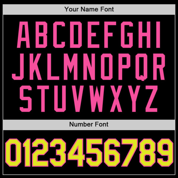 Custom Black Neon Yellow-Pink Authentic Basketball Jersey