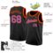 Custom Black Medium Purple-Orange Authentic Basketball Jersey