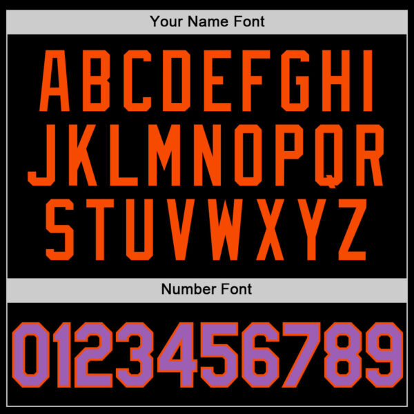 Custom Black Medium Purple-Orange Authentic Basketball Jersey