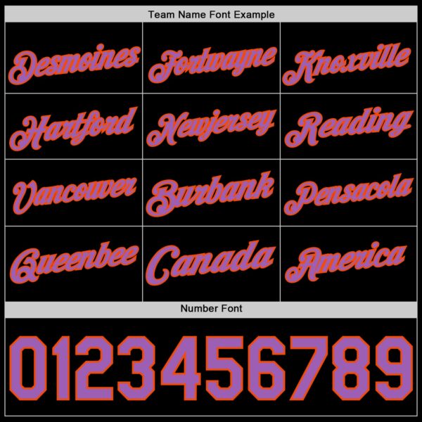 Custom Black Medium Purple-Orange Authentic Basketball Jersey