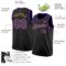 Custom Black Purple-Old Gold Authentic Basketball Jersey
