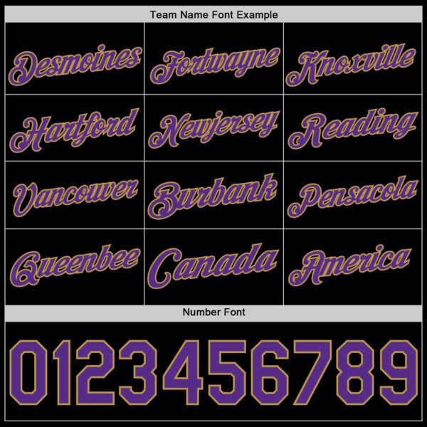 Custom Black Purple-Old Gold Authentic Basketball Jersey