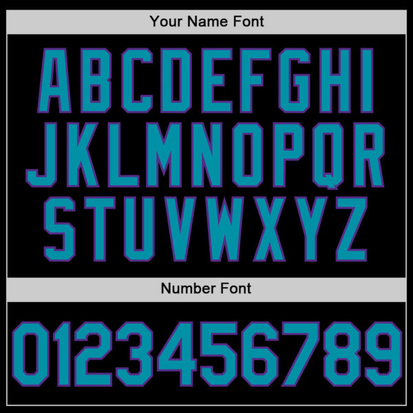 Custom Black Teal-Purple Authentic Basketball Jersey