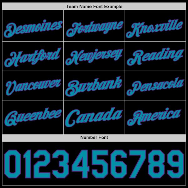 Custom Black Teal-Purple Authentic Basketball Jersey