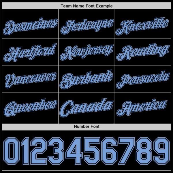 Custom Black Light Blue Authentic Basketball Jersey