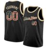 Custom Black Vintage USA Flag-Cream Authentic Basketball Jersey