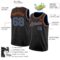Custom Black Blue-Orange Authentic Basketball Jersey
