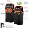 Custom Black Orange-White Authentic Basketball Jersey