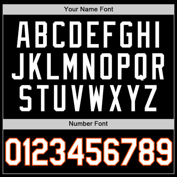 Custom Black White-Orange Authentic Basketball Jersey