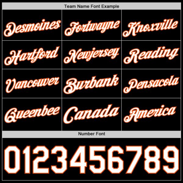 Custom Black White-Orange Authentic Basketball Jersey