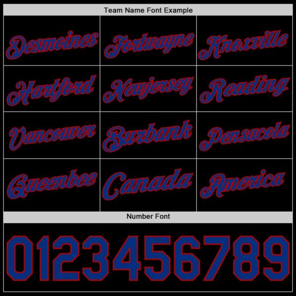 Custom Black Royal-Red Authentic Basketball Jersey