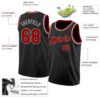 Custom Black Red-Gray Authentic Basketball Jersey