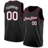 Custom Black White-Maroon Authentic Basketball Jersey
