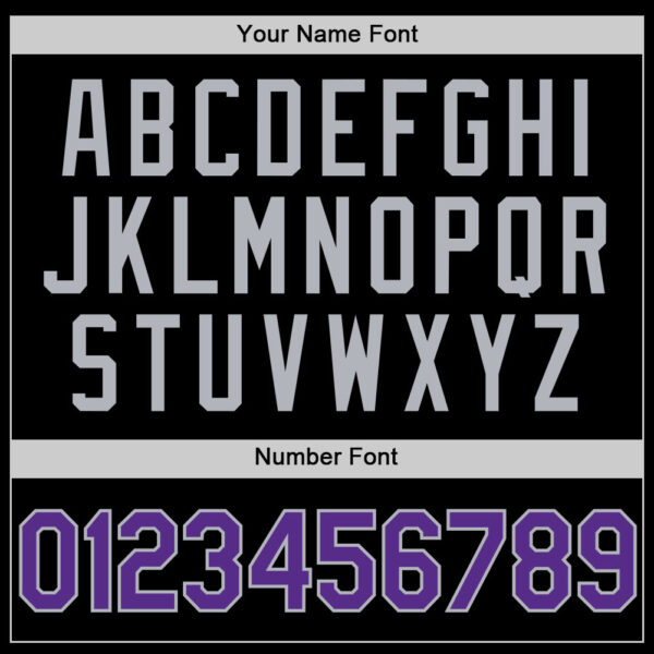 Custom Black Purple-Gray Authentic Basketball Jersey