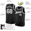 Custom Black Gray-White Authentic Basketball Jersey