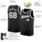 Custom Black Gray-White Authentic Basketball Jersey