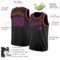 Custom Black Purple-Orange Authentic Basketball Jersey
