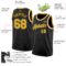 Custom Black Gold-White Authentic Basketball Jersey
